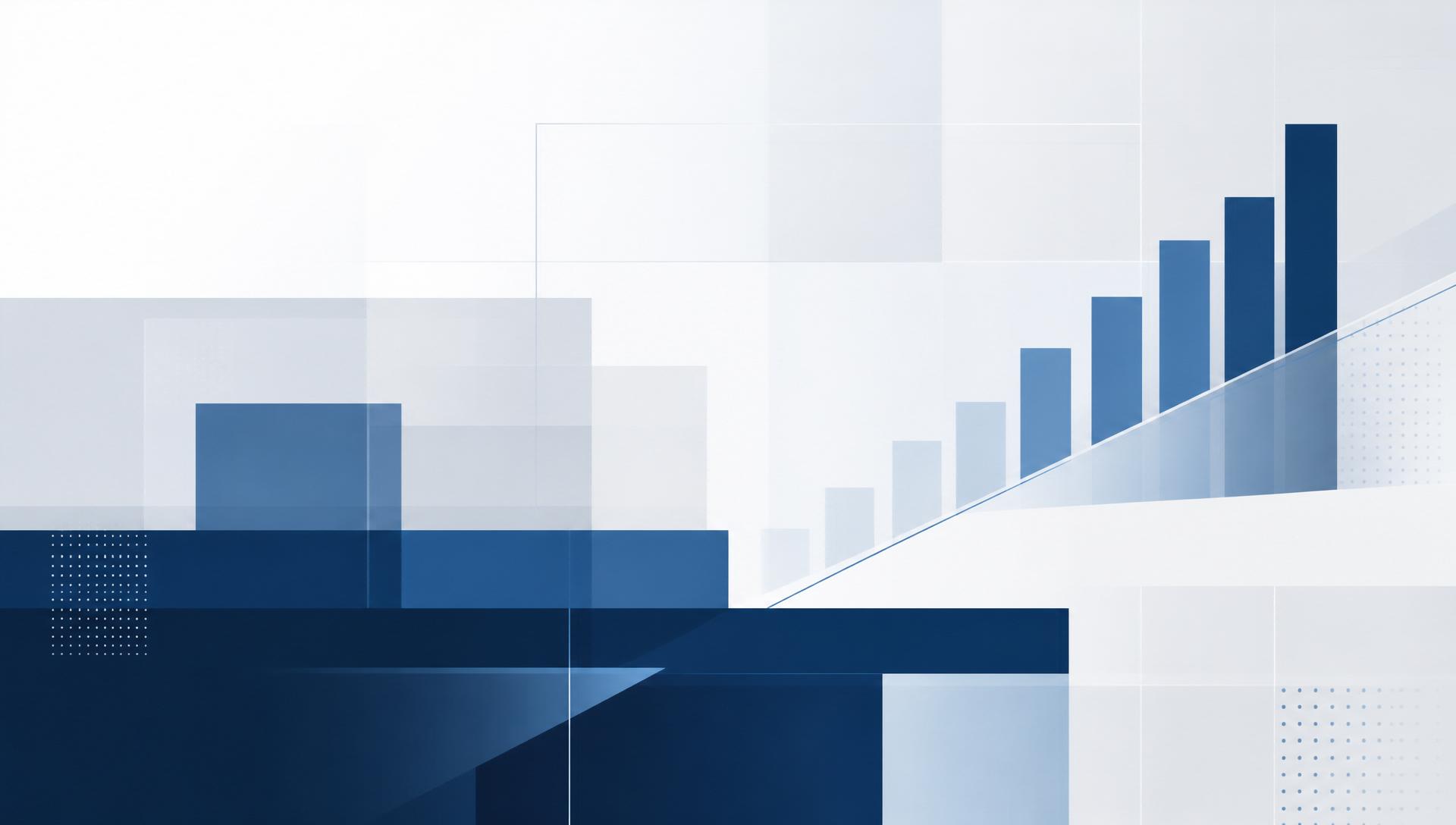 Ilustração abstrata corporativa em tons de azul e cinza